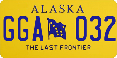 AK license plate GGA032