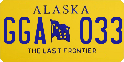 AK license plate GGA033