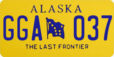 AK license plate GGA037