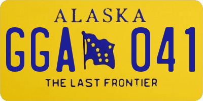 AK license plate GGA041