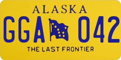 AK license plate GGA042