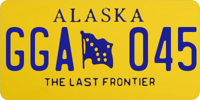 AK license plate GGA045