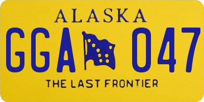 AK license plate GGA047