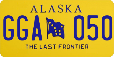 AK license plate GGA050