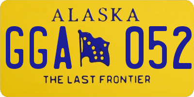 AK license plate GGA052
