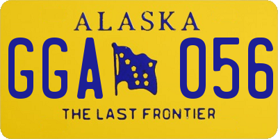 AK license plate GGA056