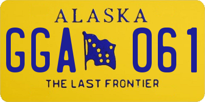 AK license plate GGA061