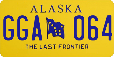 AK license plate GGA064