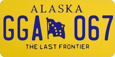 AK license plate GGA067
