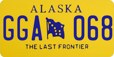 AK license plate GGA068