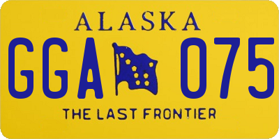 AK license plate GGA075