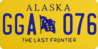 AK license plate GGA076