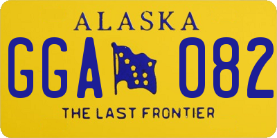 AK license plate GGA082