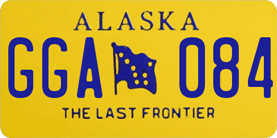 AK license plate GGA084