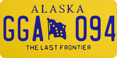 AK license plate GGA094