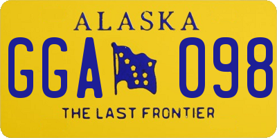 AK license plate GGA098