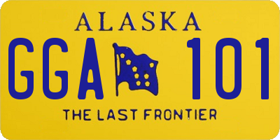 AK license plate GGA101