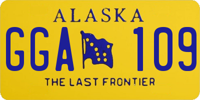 AK license plate GGA109