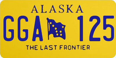 AK license plate GGA125