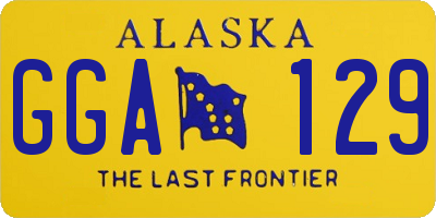 AK license plate GGA129