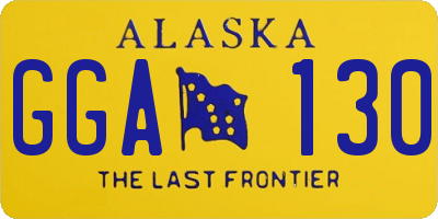 AK license plate GGA130