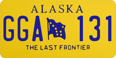 AK license plate GGA131