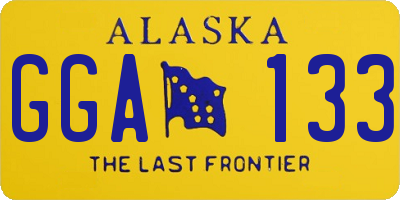 AK license plate GGA133