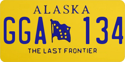 AK license plate GGA134