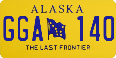 AK license plate GGA140