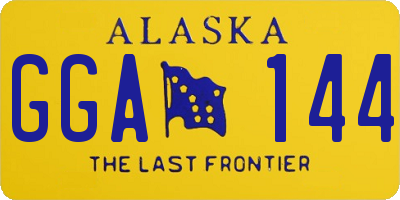 AK license plate GGA144