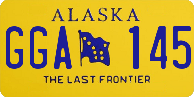 AK license plate GGA145