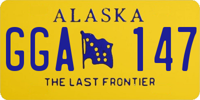 AK license plate GGA147