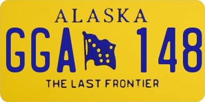 AK license plate GGA148