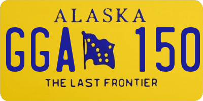 AK license plate GGA150