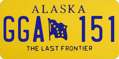 AK license plate GGA151
