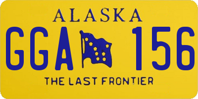 AK license plate GGA156