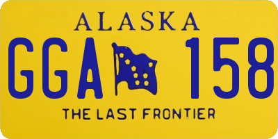AK license plate GGA158