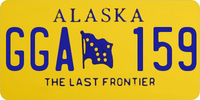 AK license plate GGA159