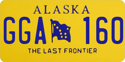 AK license plate GGA160