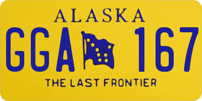 AK license plate GGA167