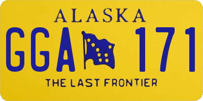 AK license plate GGA171