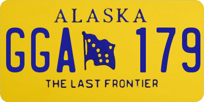 AK license plate GGA179