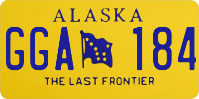 AK license plate GGA184