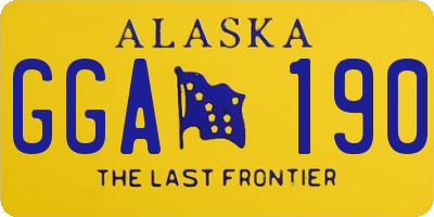 AK license plate GGA190