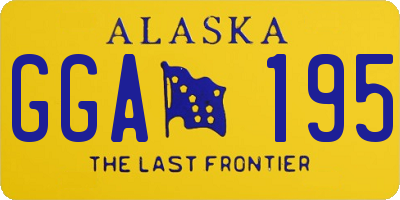 AK license plate GGA195