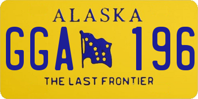 AK license plate GGA196