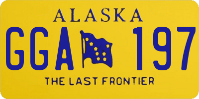 AK license plate GGA197