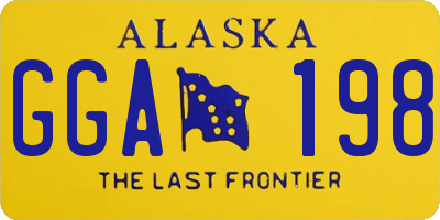 AK license plate GGA198