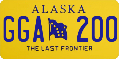 AK license plate GGA200