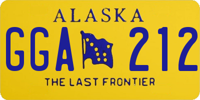AK license plate GGA212